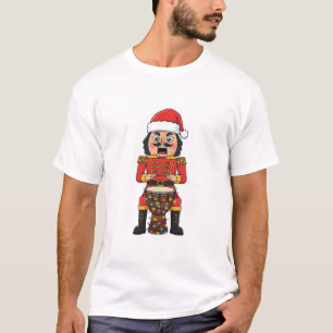Nutcracker Darbuka Drummer Christmas Lights Funny T-Shirt