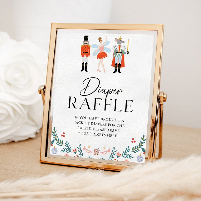 Nutcracker Diaper Raffle Christmas Baby Shower Poster (Creator Uploaded)