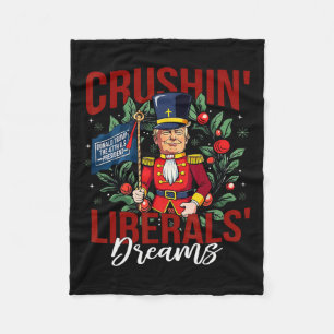 Nutcracker Donald Trump The 47th President Funny H Fleece Blanket