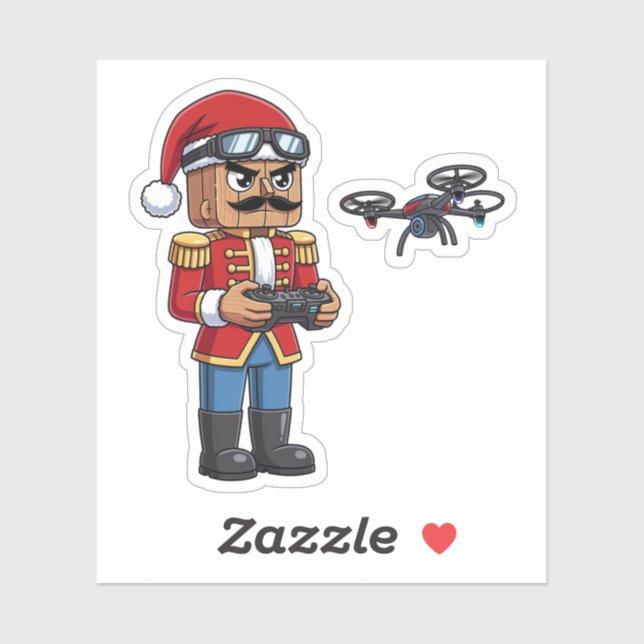  Nutcracker Drone Pilot Tech Holiday Gaming Xmas  (Sheet)