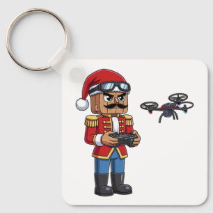  Nutcracker Drone Pilot Tech Holiday Gaming Xmas  Key Ring