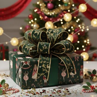 Nutcracker  Elegant Ballet Christmas Wrapping Paper