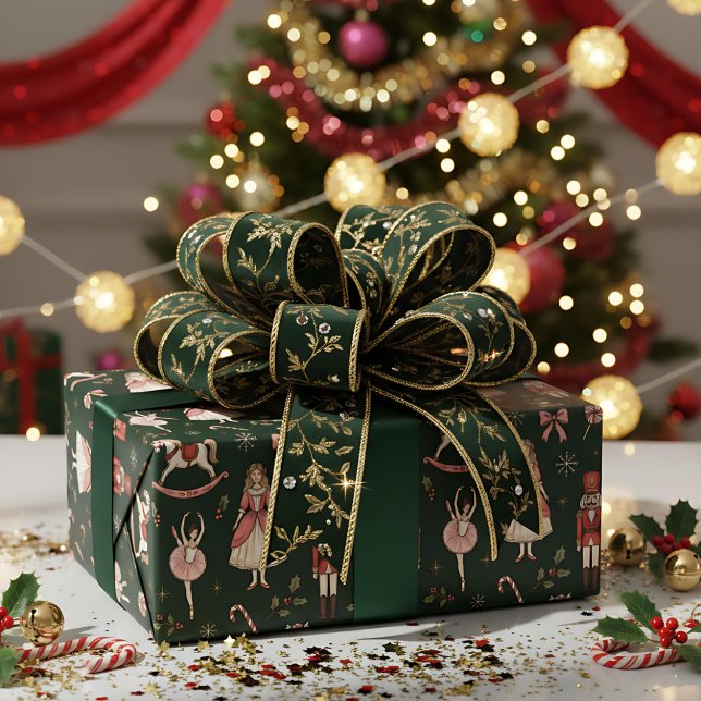 Nutcracker  Elegant Ballet Christmas Wrapping Paper (Creator Uploaded)