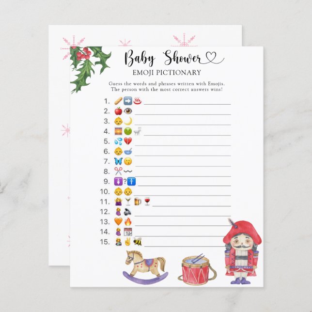 Nutcracker - emoji pictionary game (Front/Back)