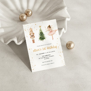 Nutcracker First Birthday Winter Wonderland Girls  Invitation