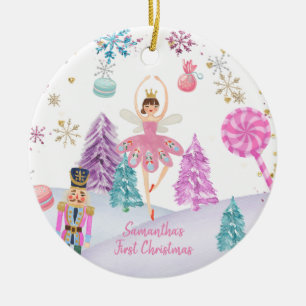 Nutcracker First Christmas Ceramic Ornament