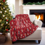 Nutcracker Fleece Blanket<br><div class="desc">Red Nutcracker Fleece Blanket. Wrap yourself in festive comfort with this cosy blanket from the Nutcracker Christmas Holiday Baby Shower Invitation Collection. Featuring a charming nutcracker pattern on a vibrant red background, this blanket adds a touch of holiday warmth to your celebration. Every detail exudes festive elegance, making it the...</div>