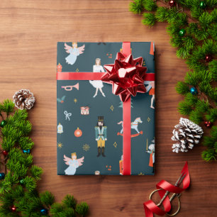 Nutcracker Folk Art Christmas Wrapping Paper