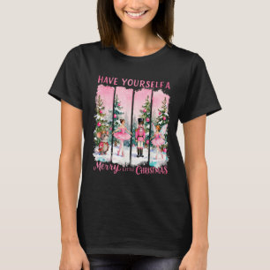 Nutcracker Friends Snow Globe Nk Coquette Bow Chri T-Shirt