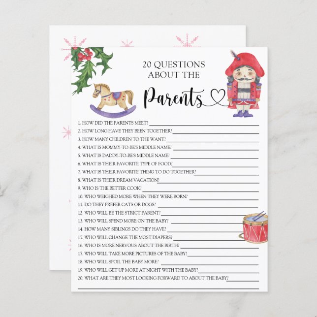 Nutcracker - games about the parents (Front/Back)