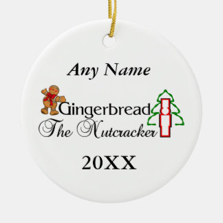 Nutcracker Gingerbread Ceramic Ornament