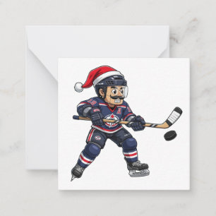Nutcracker Hockey Athlete Winter Sports Christmas  Card