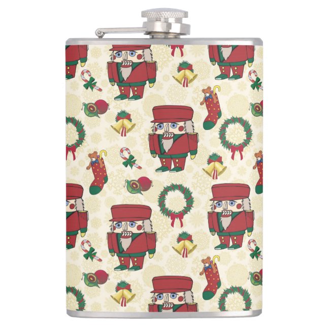 Nutcracker Holiday Christmas Hip Flask (Front)