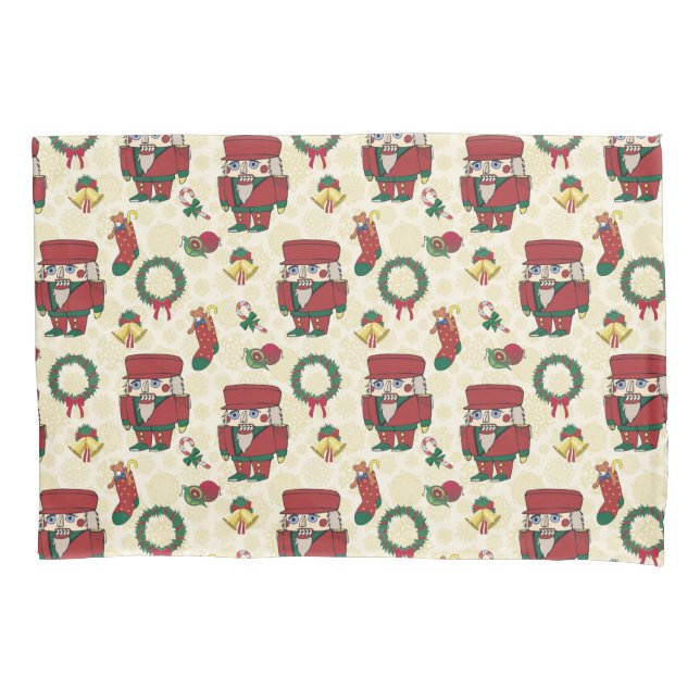 Nutcracker Holiday Christmas Pillowcase (Front)