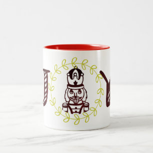 Nutcracker Holiday Merry Christmas Two-Tone Coffee Mug
