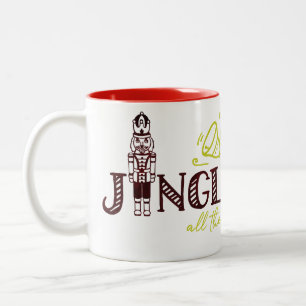 Nutcracker Holiday Merry Christmas Two-Tone Coffee Mug