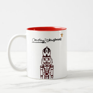 Nutcracker Holiday Merry Christmas Two-Tone Coffee Mug