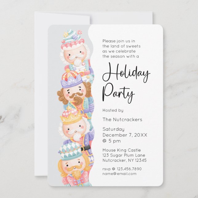 Nutcracker Holiday Party Invitation (Front)