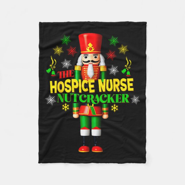 Nutcracker Hosce Nurse Festive Christmas Holiday S Fleece Blanket (Front)