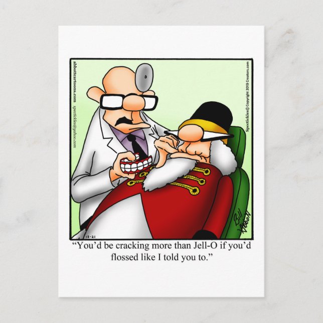 Nutcracker Humour Christmas Postcard (Front)