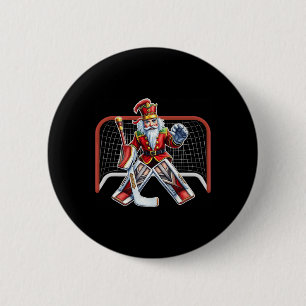 Nutcracker Ice Hockey Goalie Christmas Day Costume 6 Cm Round Badge