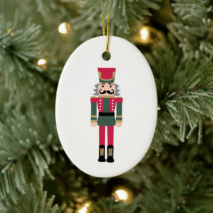 Nutcracker Illustration Christmas Design Classic C Ceramic Ornament