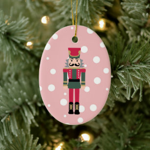 Nutcracker Illustration Christmas Design Classic C Ceramic Ornament