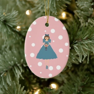Nutcracker Illustration Christmas Design Classic C Ceramic Ornament