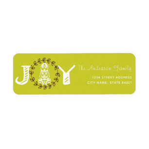 Nutcracker Label Green Return Address Label