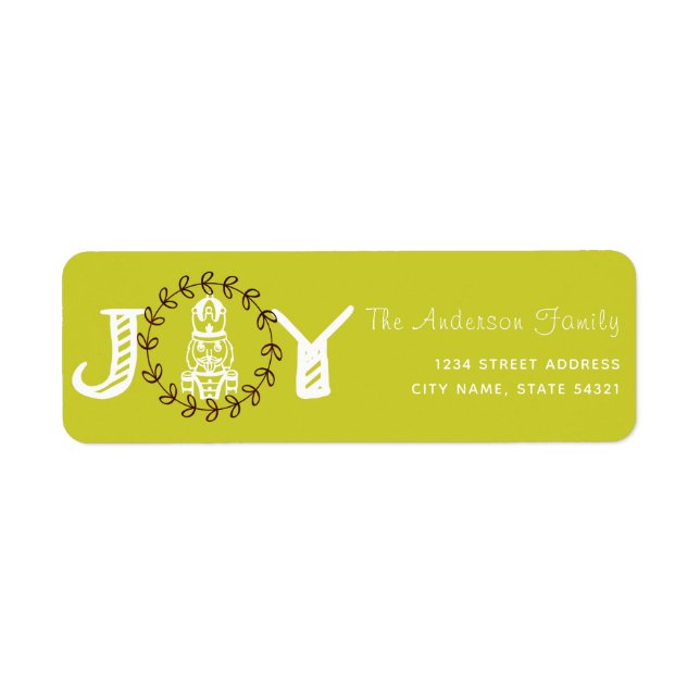 Nutcracker Label Green Return Address Label (Front)