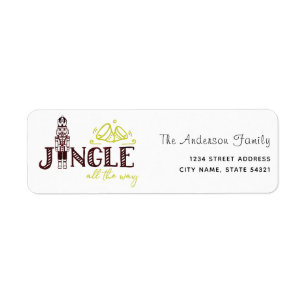 Nutcracker Label Jingle Return Address Label