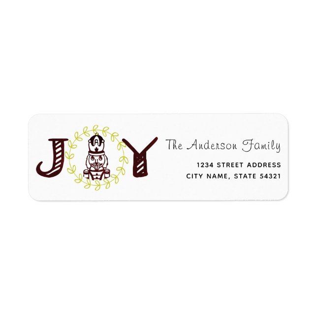 Nutcracker Label Joy Return Address Label (Front)