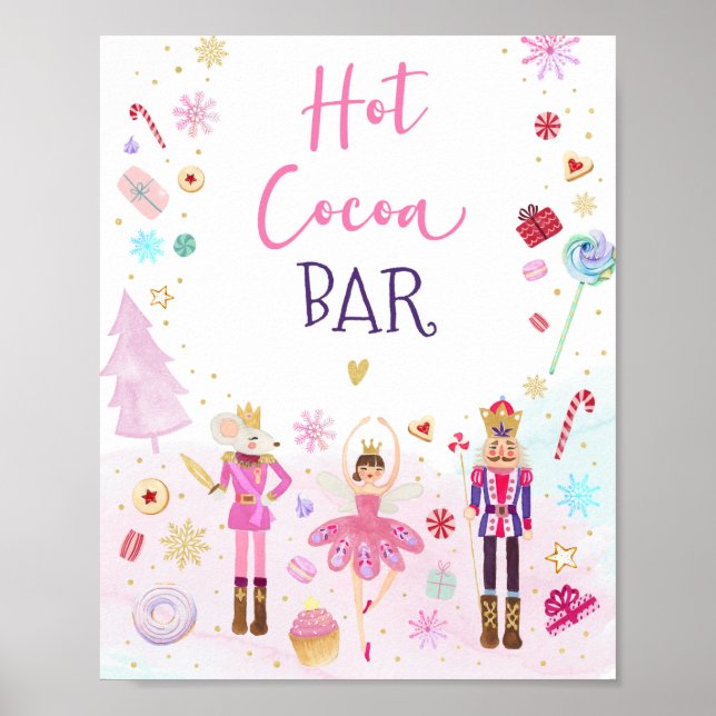 Nutcracker Land of Sweets Hot Cocoa Bar Sign (Front)