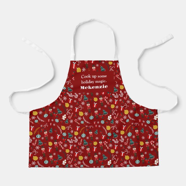 Nutcracker Magic Pattern Kid's Apron (Front)