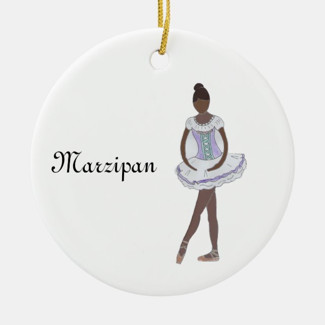 Nutcracker Marzipan Keepsake Ornament-Customisable Ceramic Ornament (Front)