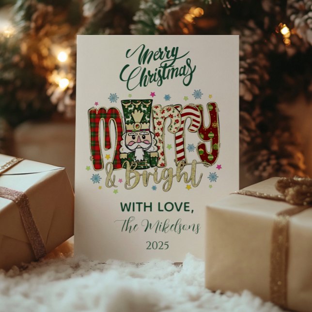 Nutcracker Merry & Bright Christmas Holiday Card (Creator Uploaded)