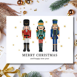 Nutcracker Merry Christmas Minimalist Christmas  Holiday Card