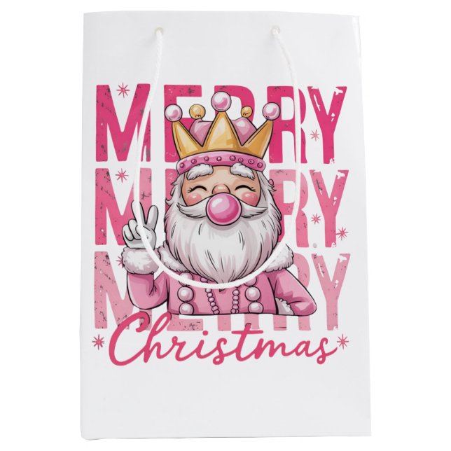 Nutcracker Merry Christmas Pinky Ballet Soldier  Medium Gift Bag (Front)