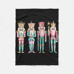 Nutcracker Merry Christmas Xmas Family Pyjamas Hol Fleece Blanket