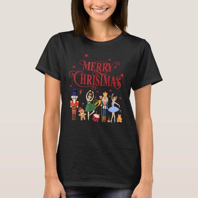 Nutcracker Merry Xmas Sugar Plum Fairy Nutcracker  T-Shirt (Front)