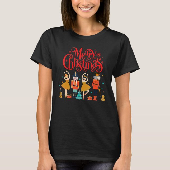 Nutcracker Merry Xmas Sugar Plum Fairy Nutcracker  T-Shirt (Front)