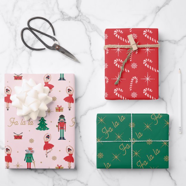 Nutcracker Mouse King Ballet Christmas Wrapping Pa Wrapping Paper Sheet (Front)