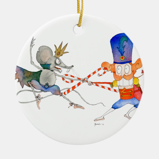 Nutcracker & Mouse King - The Nutcracker Series Ceramic Ornament (Front)