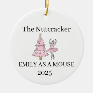 Nutcracker Mouse Ornament, Cast Member Gift  Ceramic Ornament