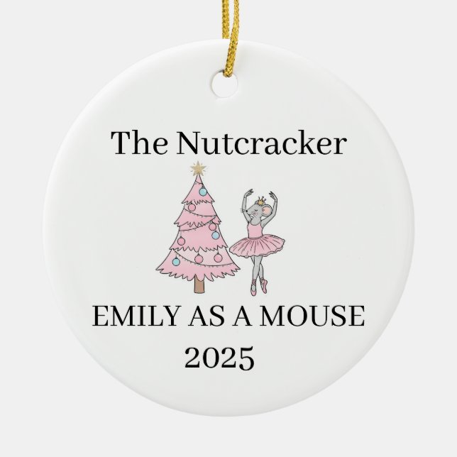 Nutcracker Mouse Ornament, Cast Member Gift  Ceramic Ornament (Front)