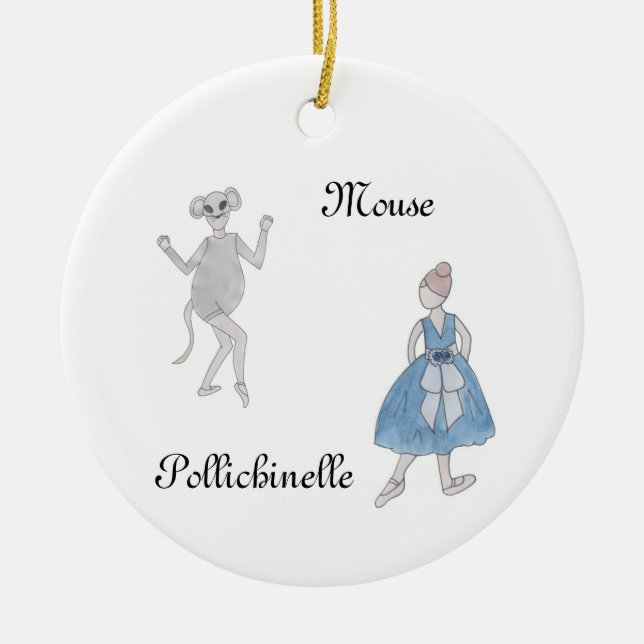 Nutcracker Mouse/Pollichinelle Keepsake Ornament (Front)