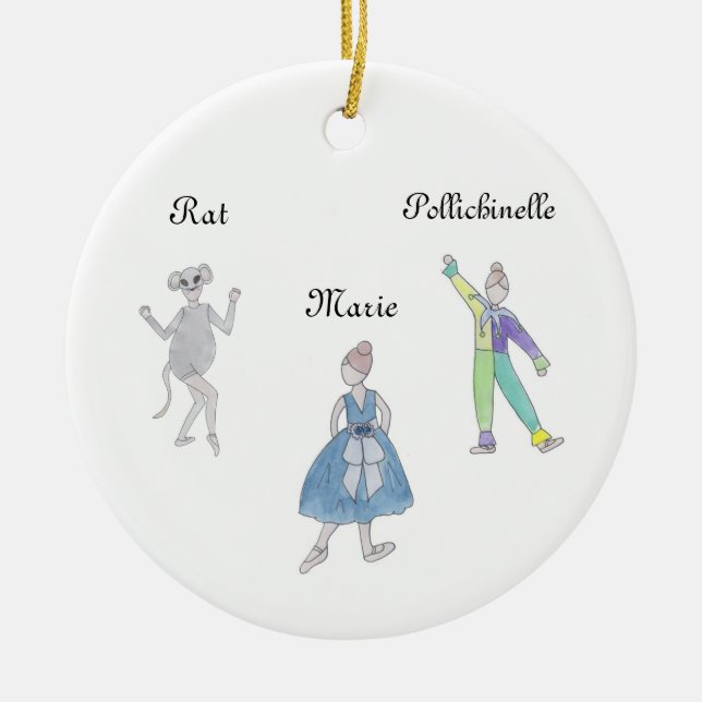 Nutcracker Mouse/Pollichinelle Keepsake Ornament (Front)