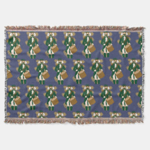 Nutcracker Navy Blue Woven Blanket