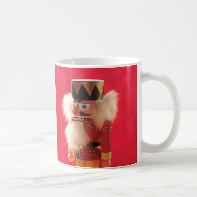 Nutcracker on red coffee mug (Right)