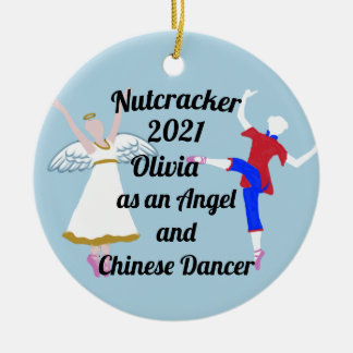 Nutcracker Ornament - Angel and Chinese